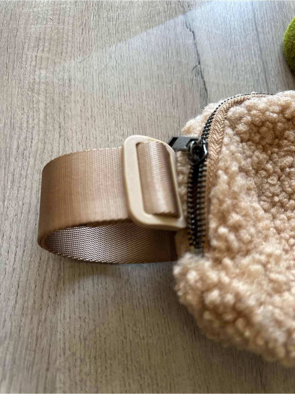 C.C Teddy Sherpa Belt Bag - Beige - Picture 6 of 10
